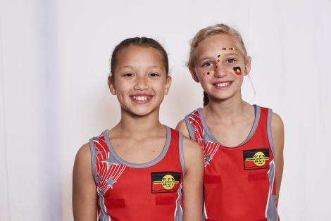 Potrait of Girls from the Kattaning Netball Team